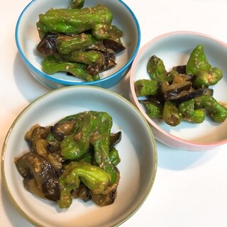 酒の肴にもどうぞ☆ 茄子とししとうの胡麻味噌炒め